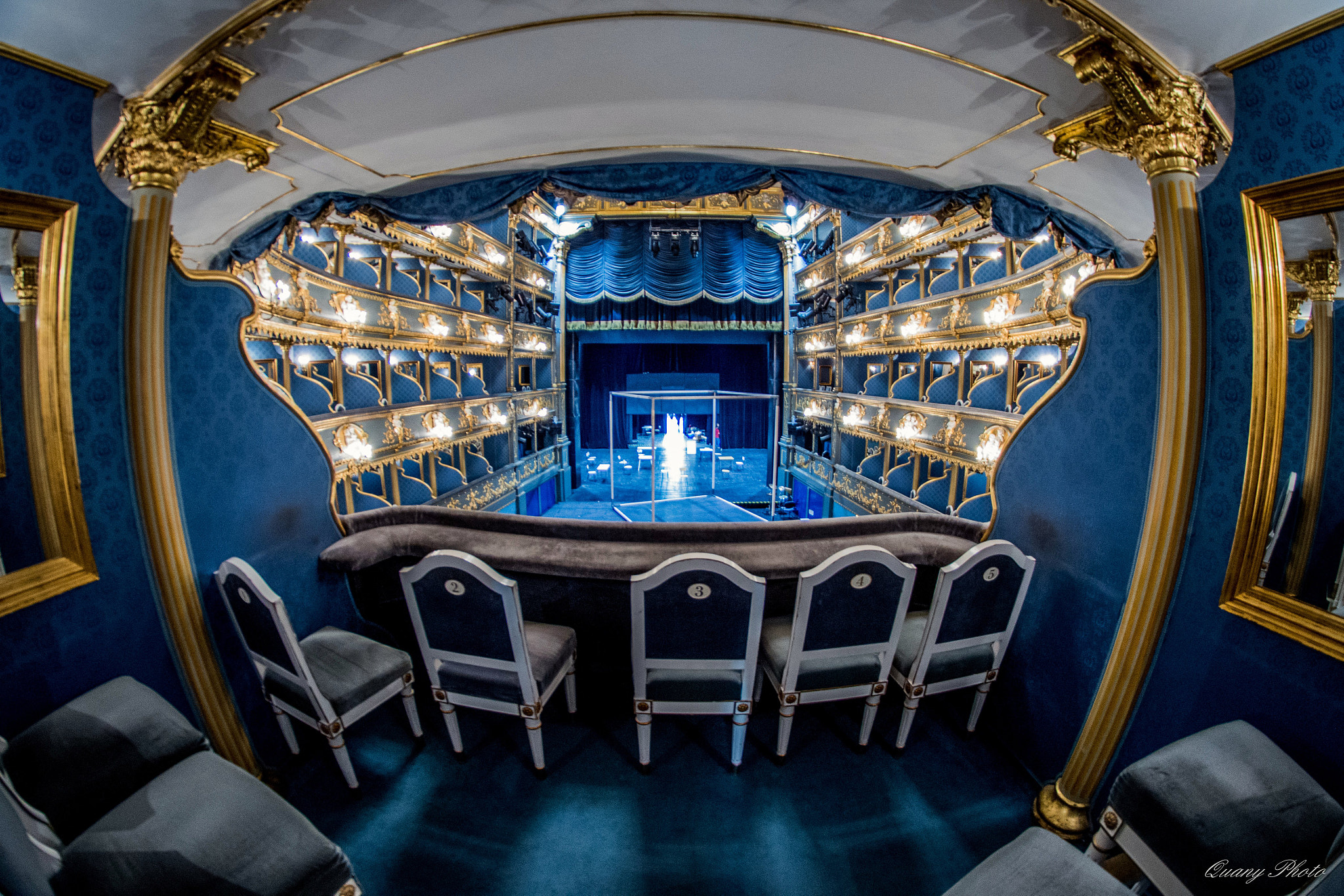 Nikon D800 + Samyang 8mm F3.5 Aspherical IF MC Fisheye sample photo. Prague theater  photography