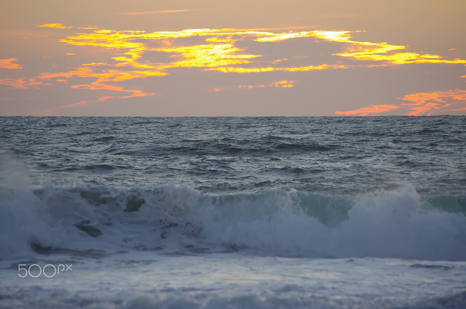 Pentax K-x sample photo. Sunset ocean photography