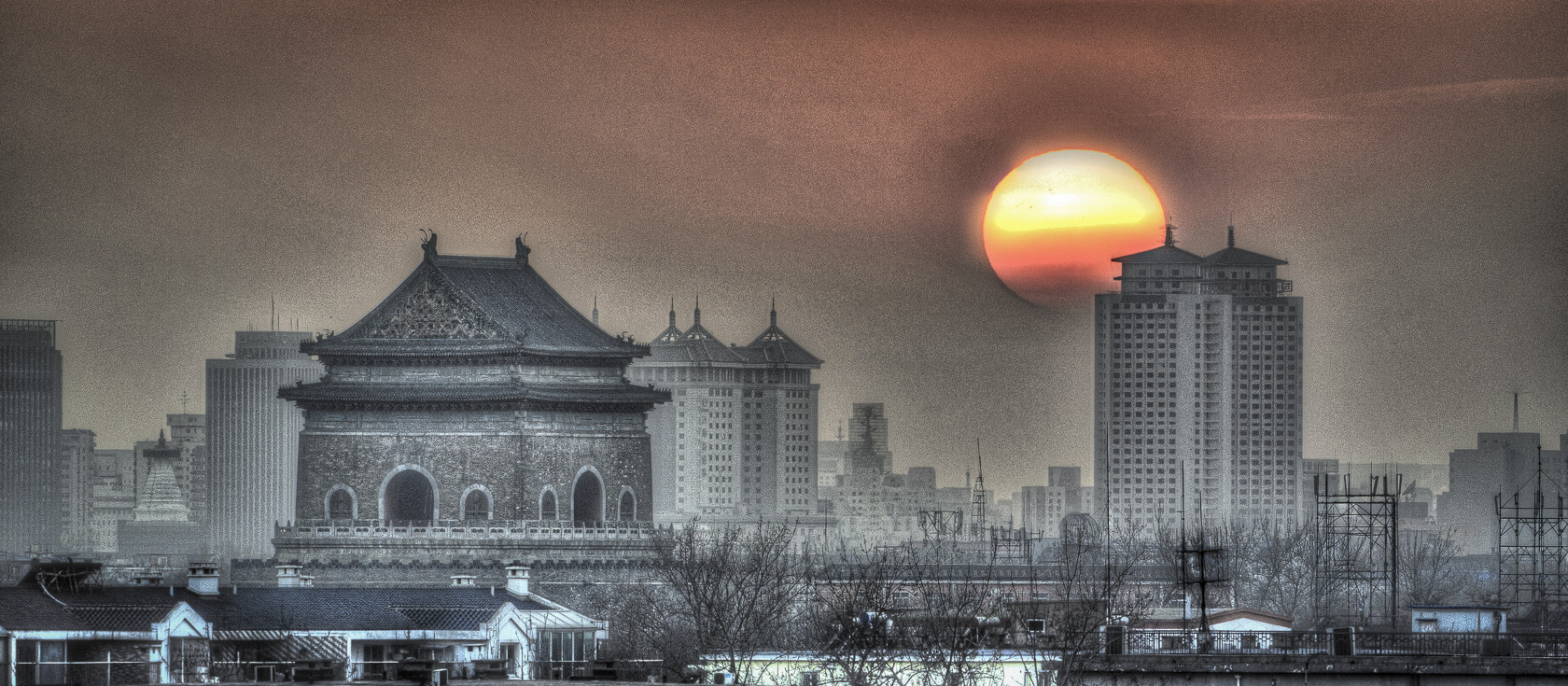 VR 70-200mm f/4G sample photo. Sunset in beijing photography