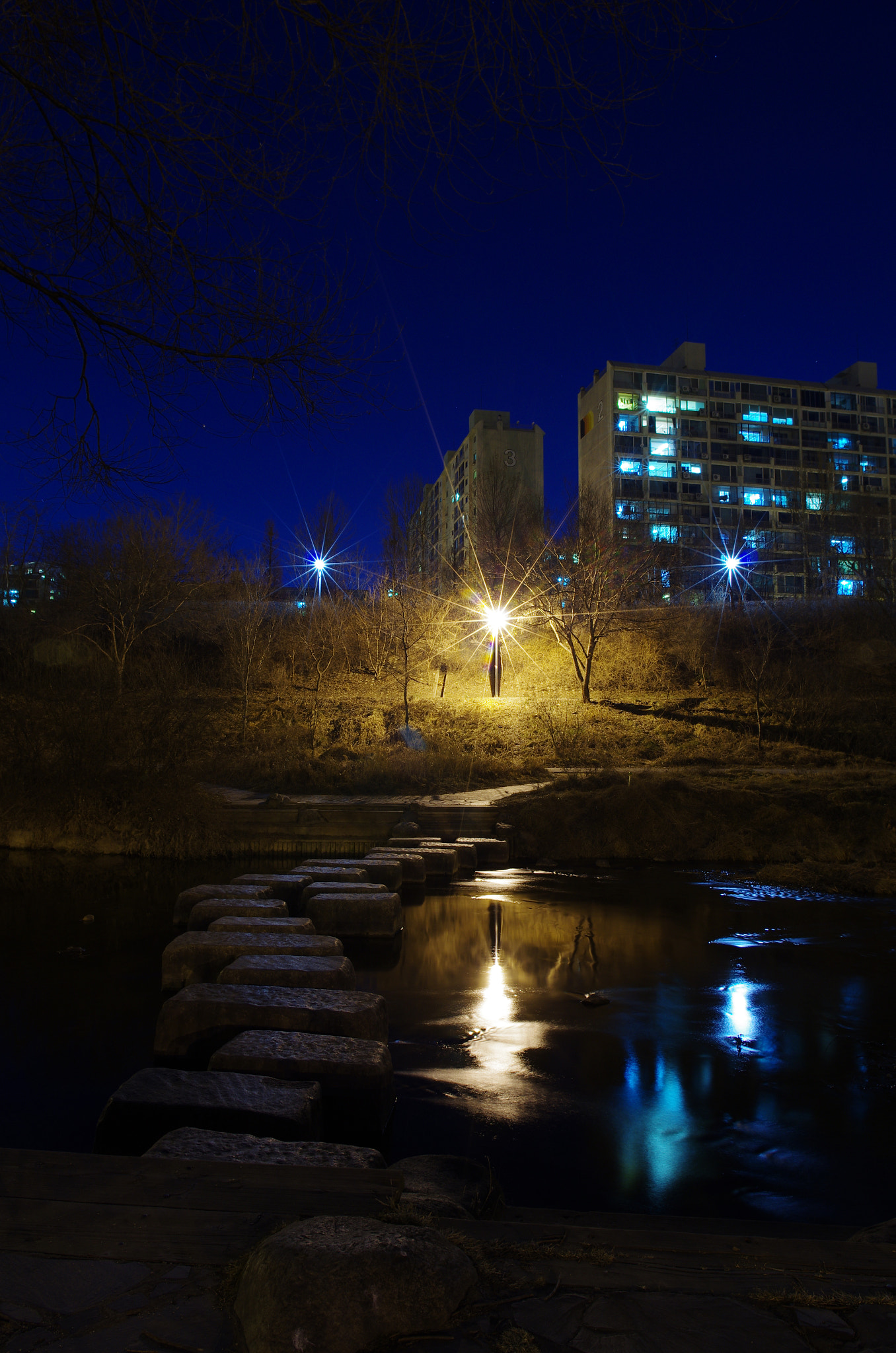 Pentax K-5 II sample photo. Night of stream photography