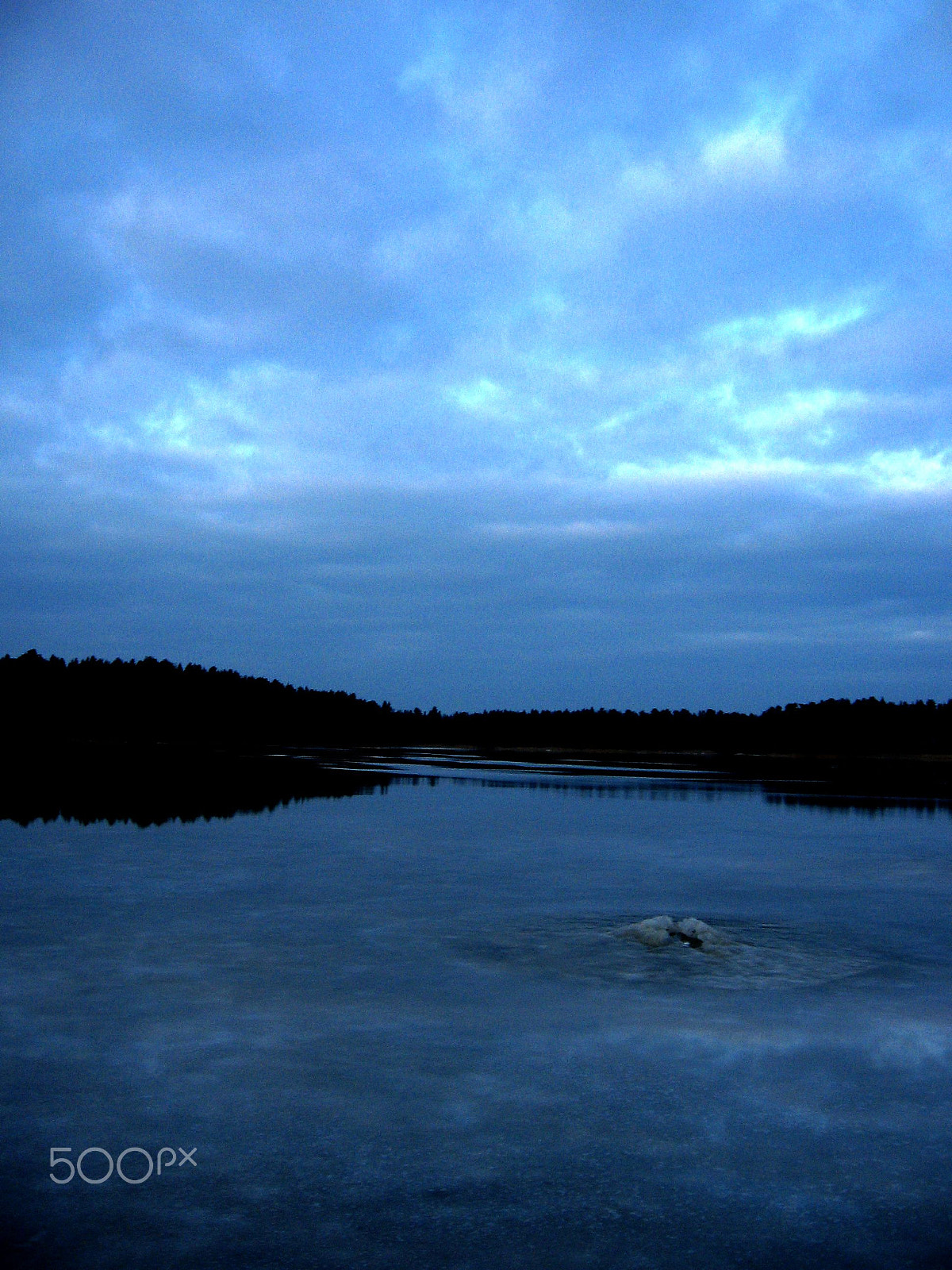 Canon POWERSHOT A530 sample photo. Water on ice photography