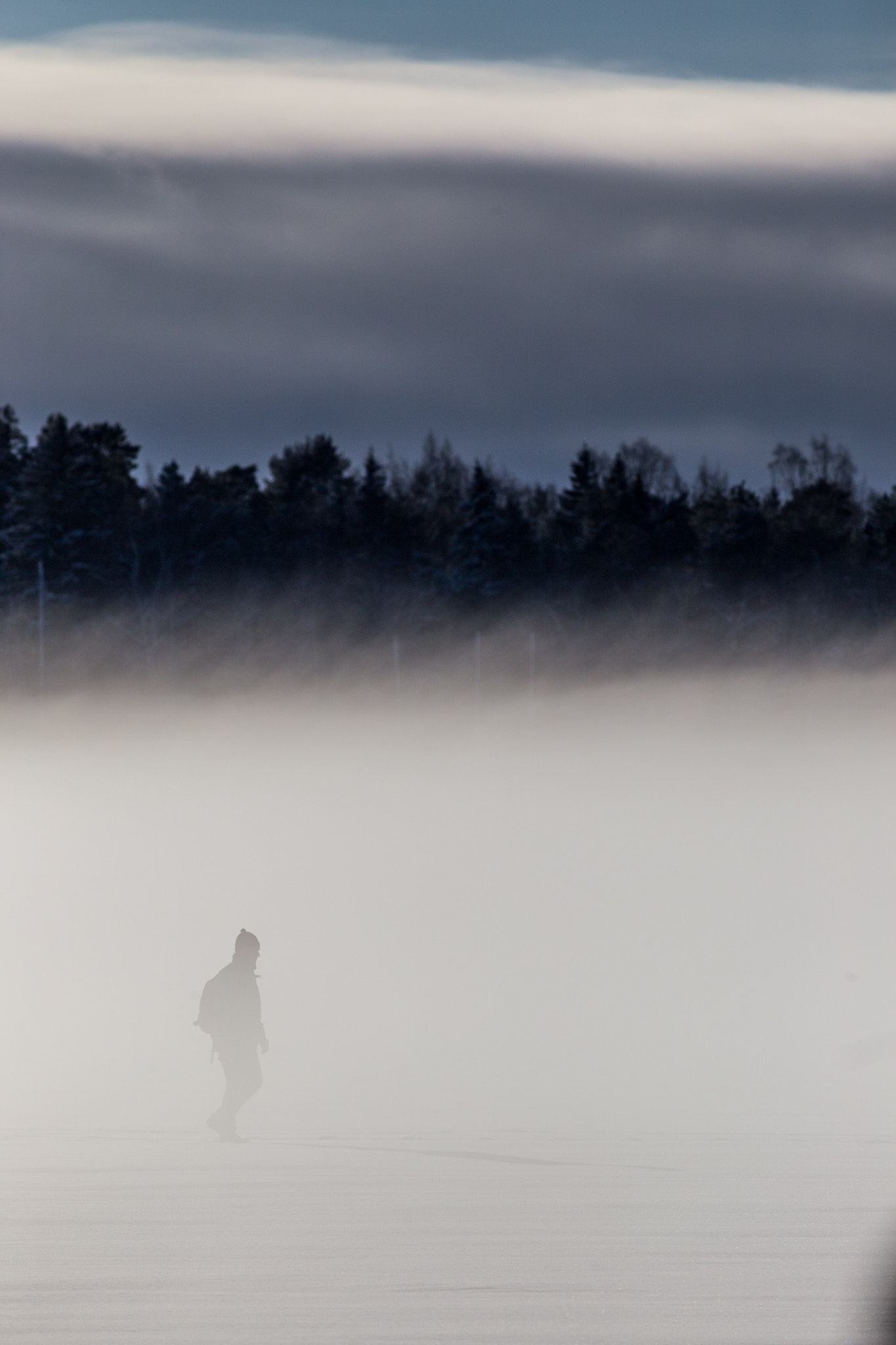 Canon EOS 6D + Canon EF 400mm F5.6L USM sample photo. Man of mist photography