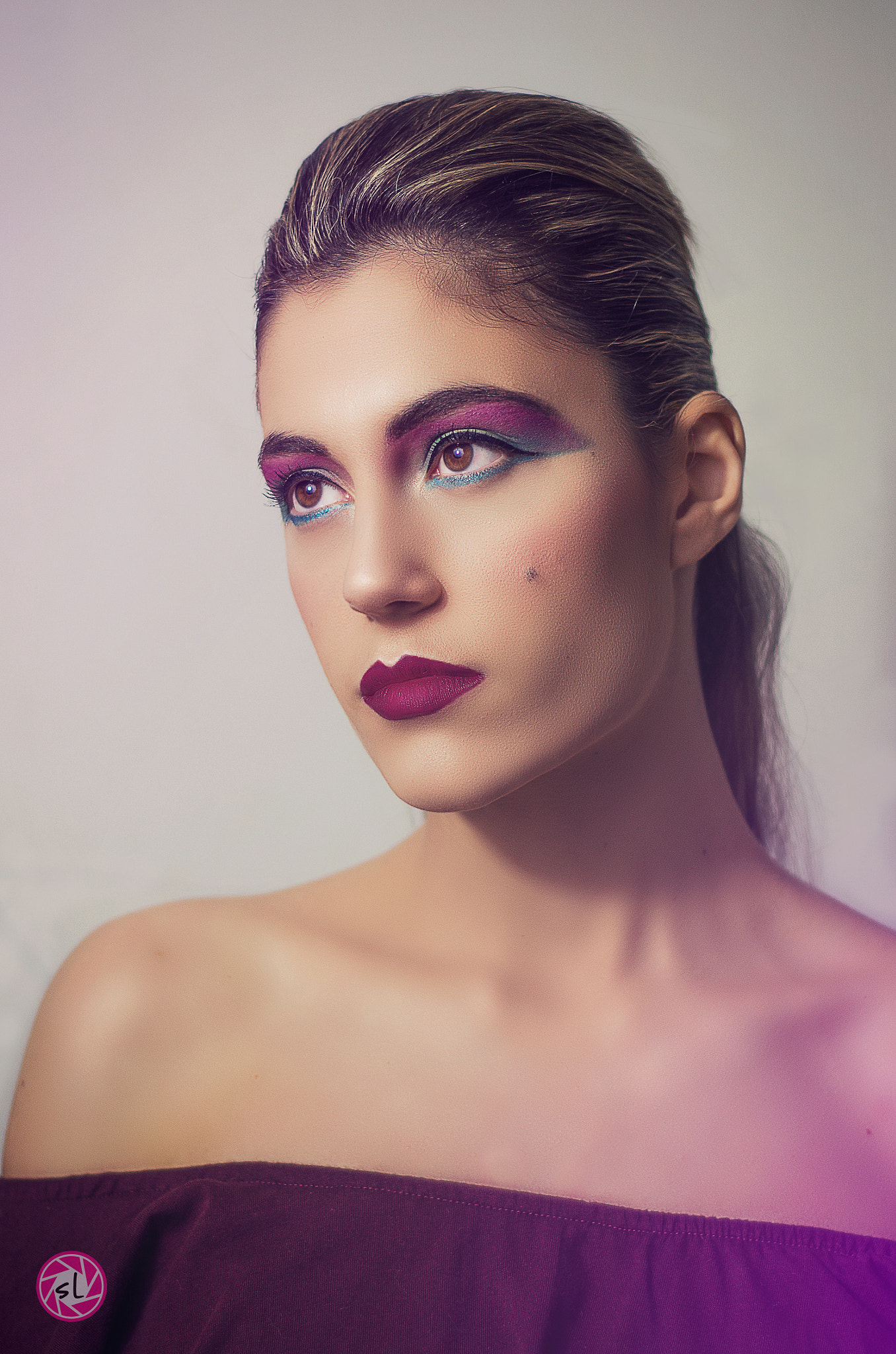 AF Nikkor 50mm f/1.8 sample photo. 80s makeup style photography