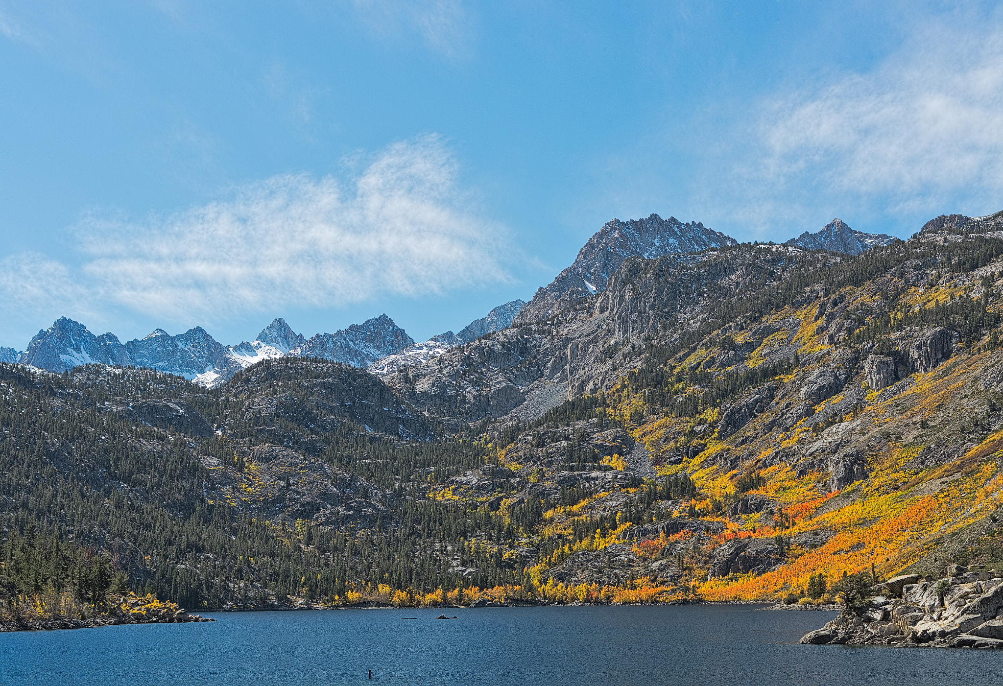 Pentax K-5 + Pentax smc DA 40mm F2.8 Limited sample photo. Fall at lake sabrina photography