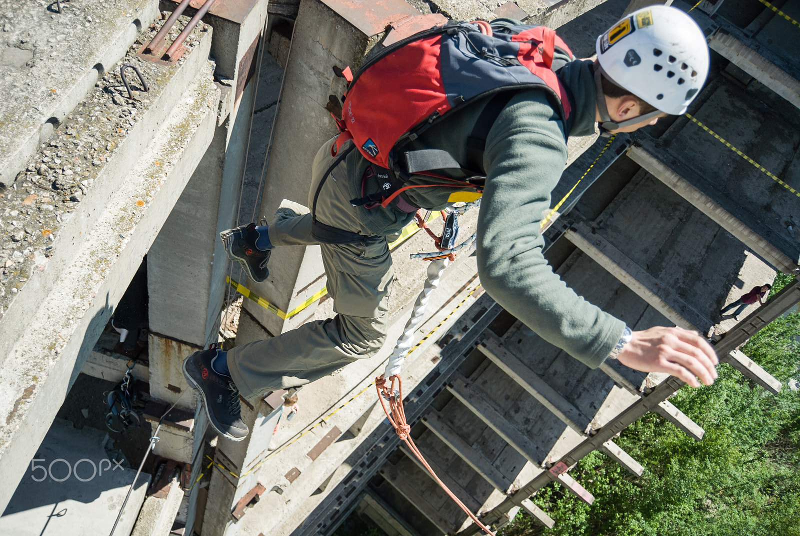 Nikon D200 sample photo. Extreme sports ropejumping photography