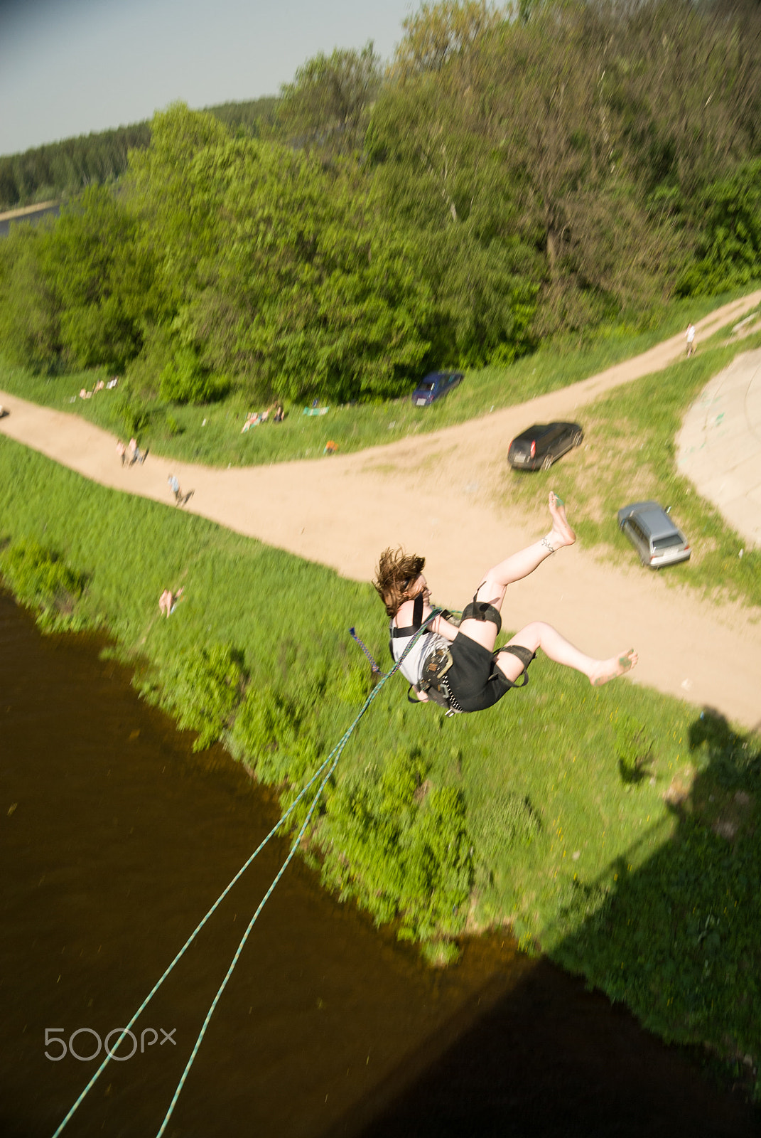 Nikon D200 sample photo. Extreme sports ropejumping photography