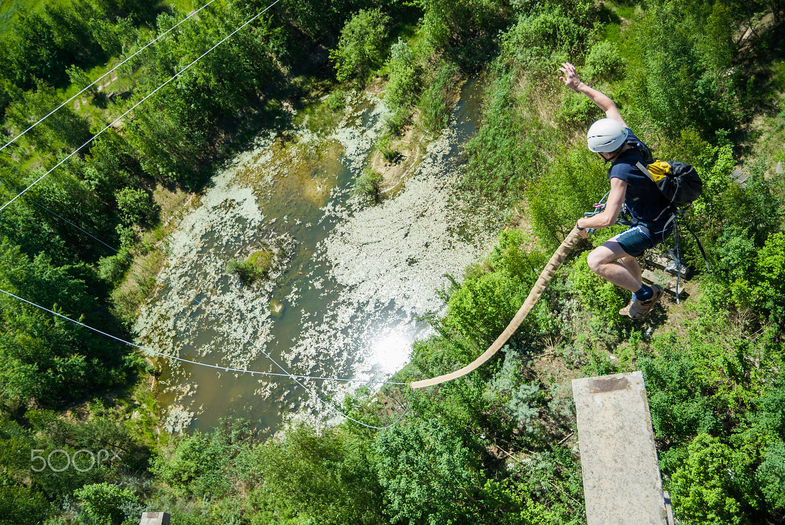 Nikon D200 sample photo. Extreme sports ropejumping photography