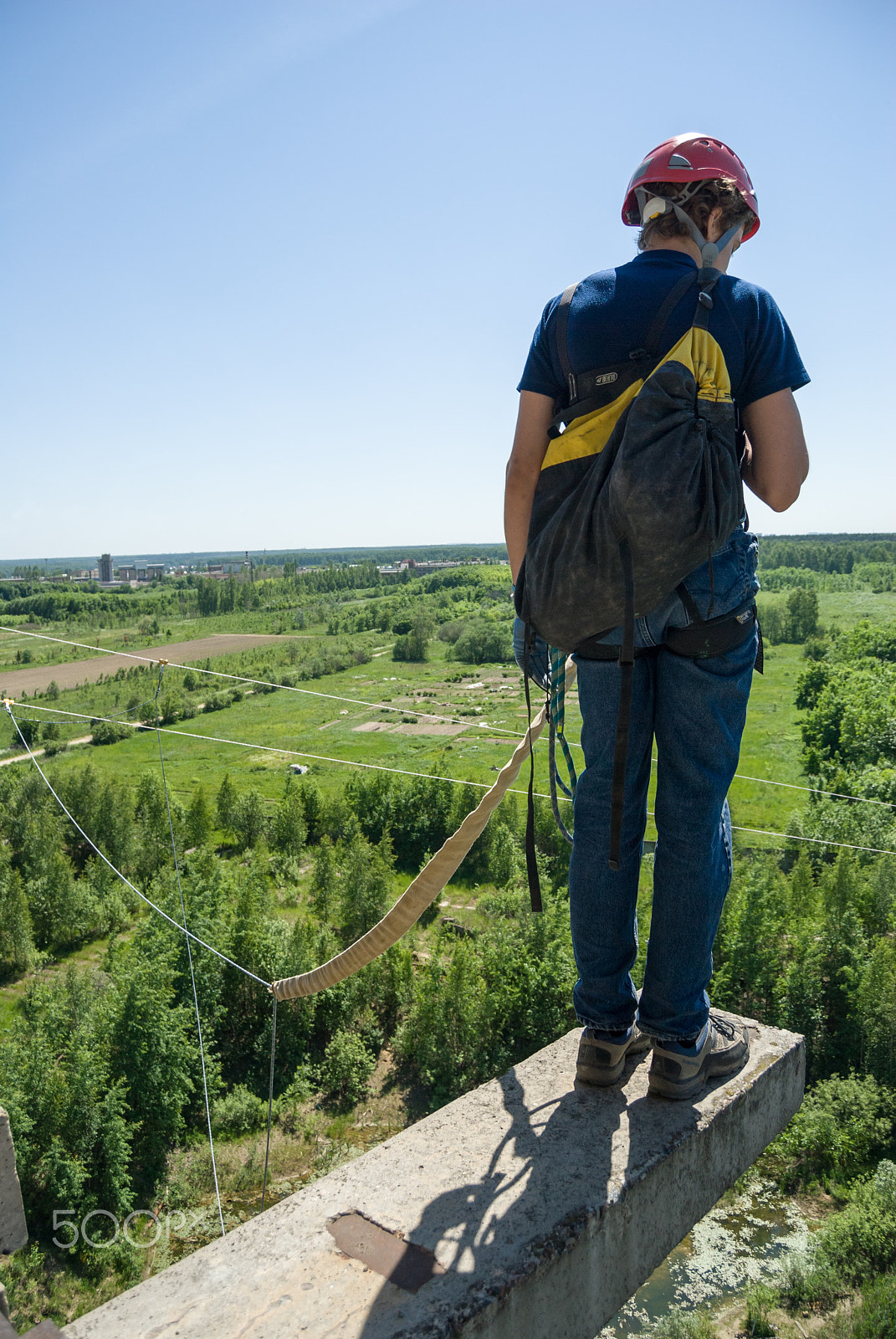 Nikon D200 sample photo. Extreme sports ropejumping photography