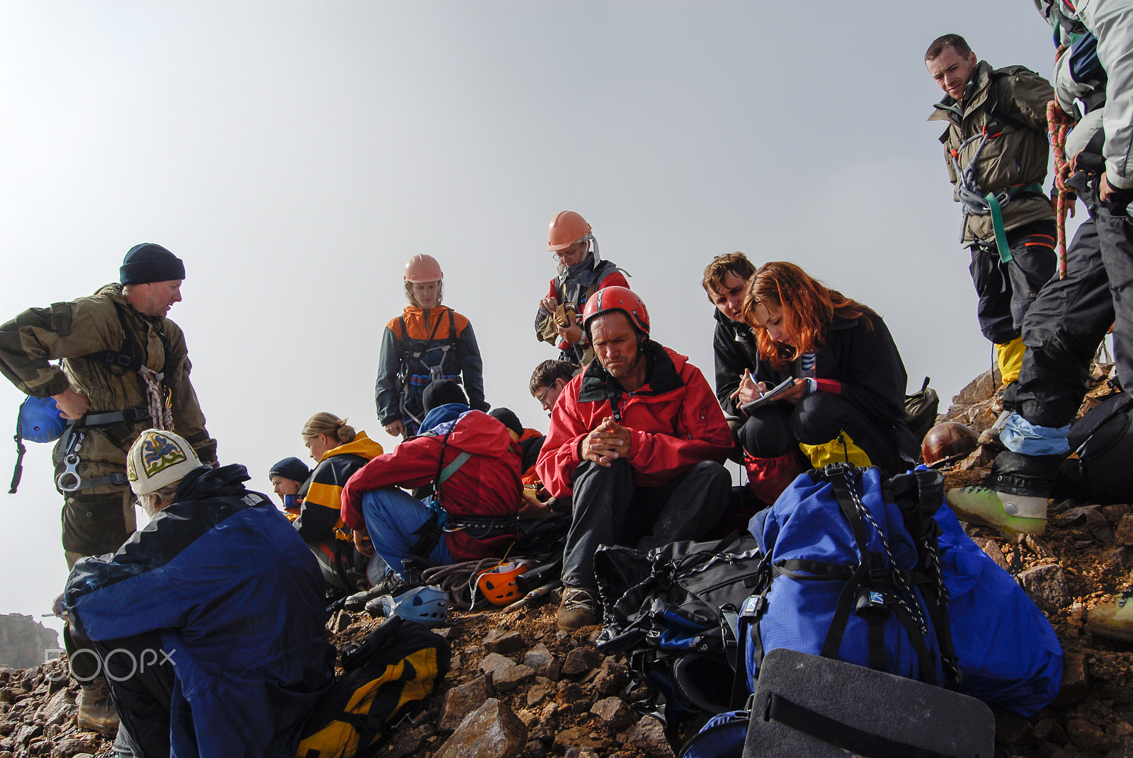 Nikon D200 sample photo. Mountaineers resting photography