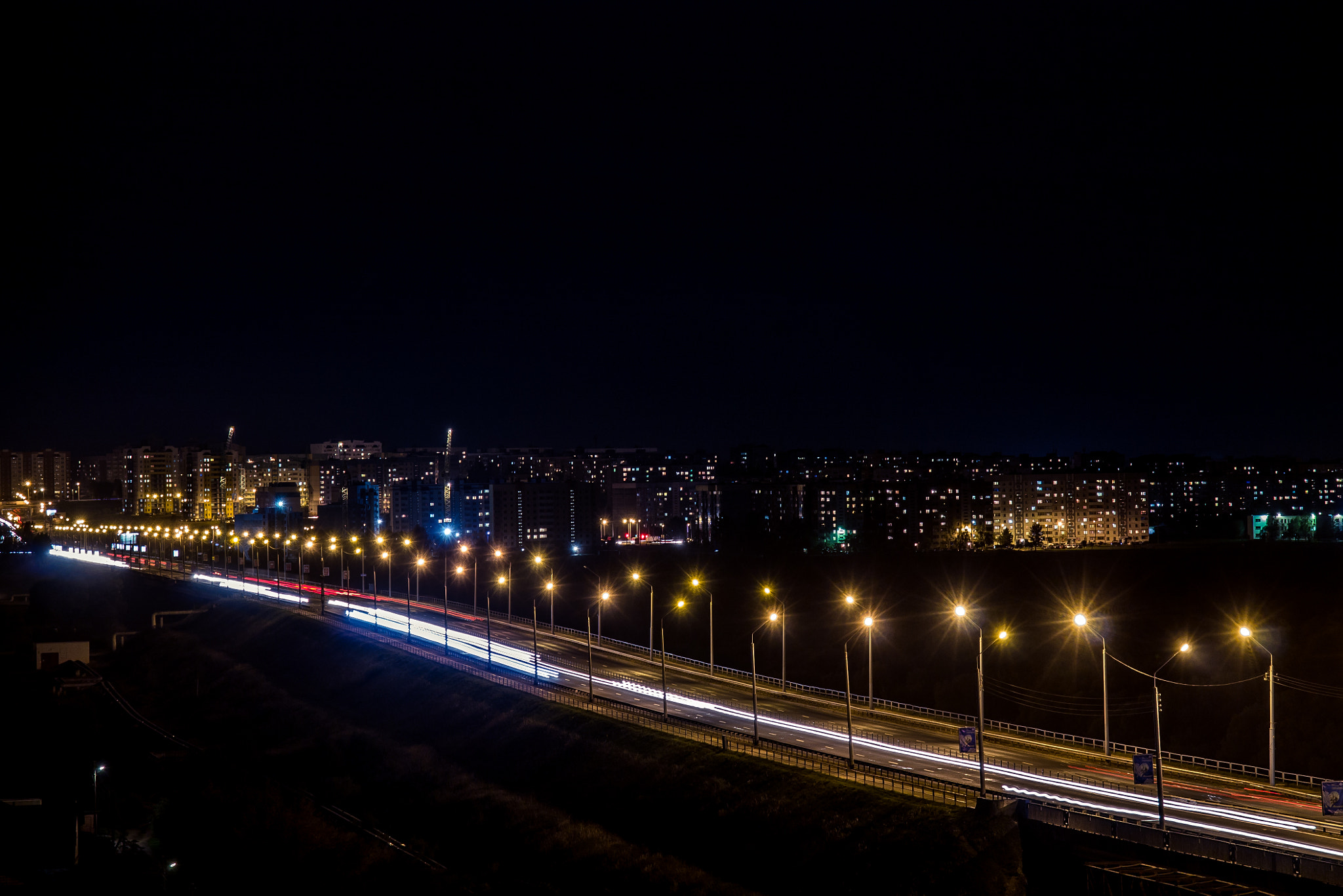 Sigma 17-70mm F2.8-4 DC Macro OS HSM sample photo. Night bridge photography