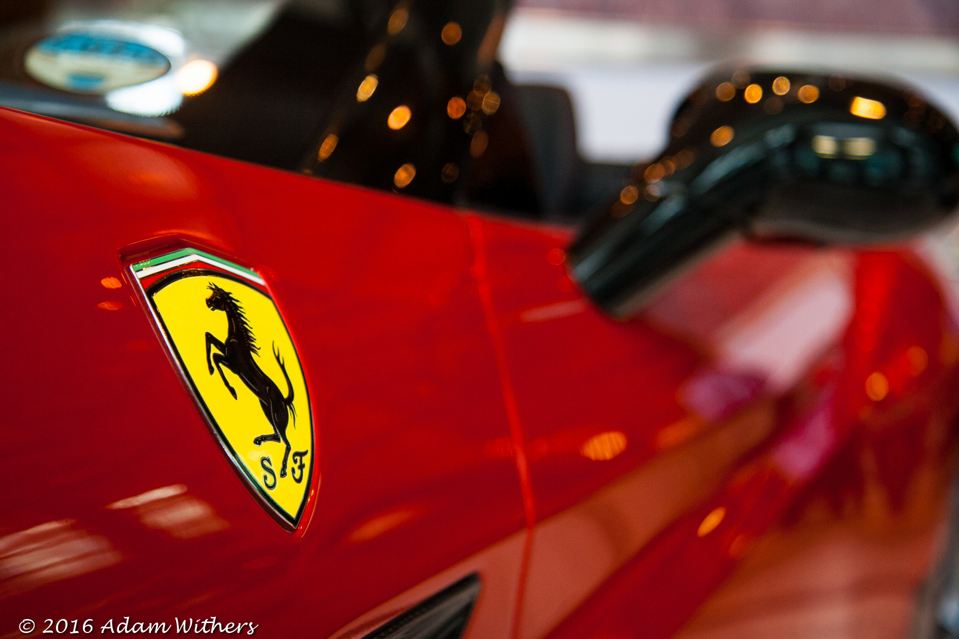 Canon EOS 400D (EOS Digital Rebel XTi / EOS Kiss Digital X) sample photo. Ferrari badge photography