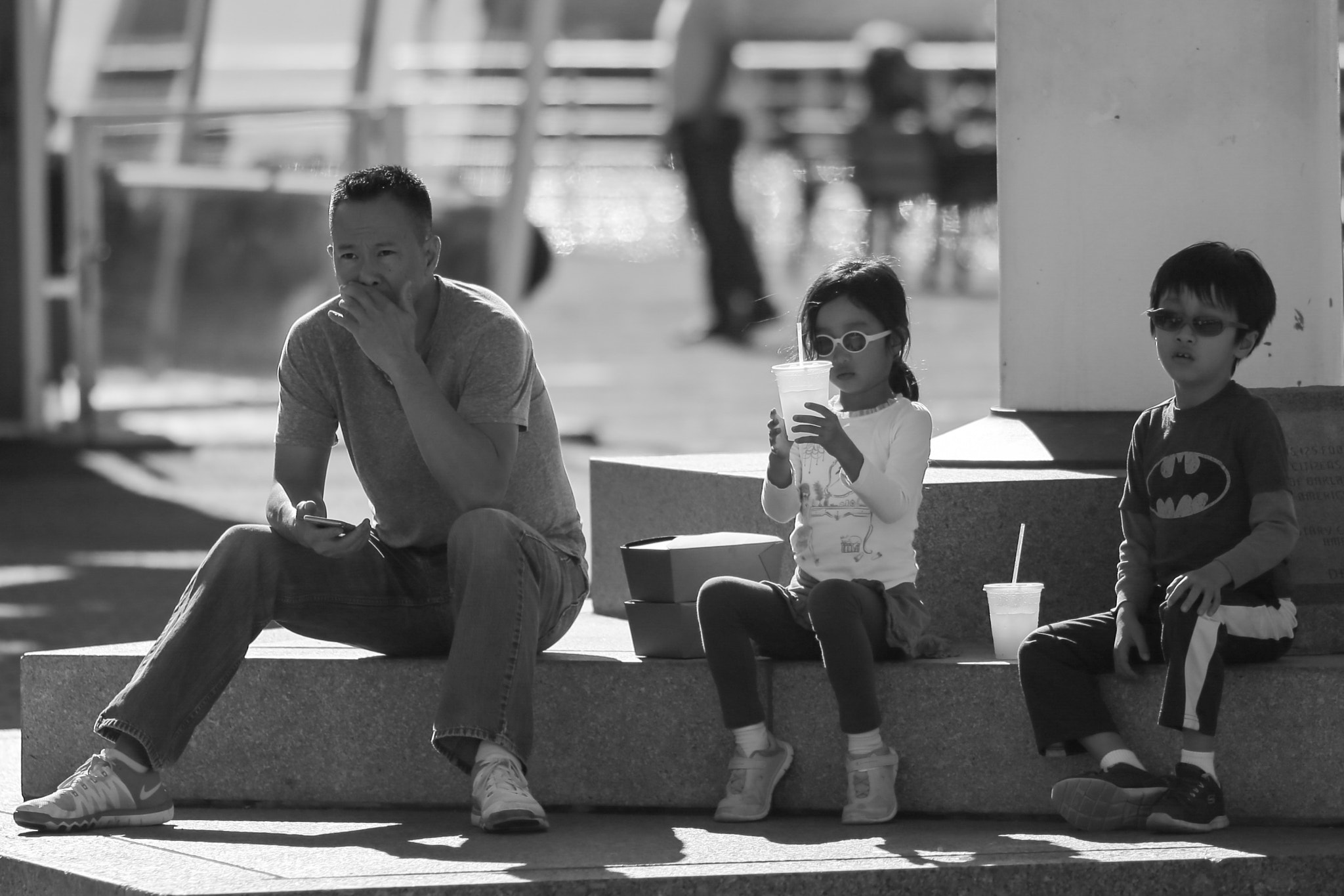 Canon EOS 6D + Canon EF 200mm f/2.8L sample photo. Dad plus two photography