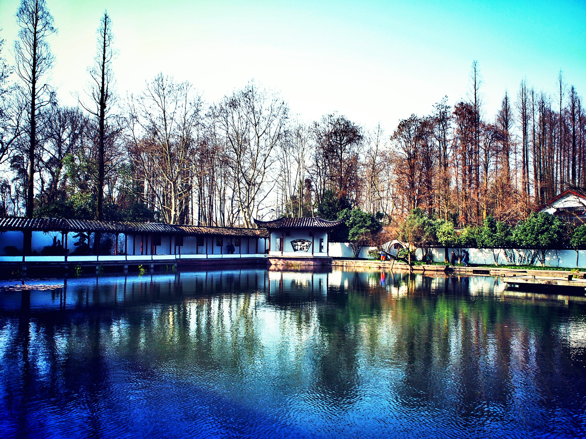 Olympus PEN E-P5 sample photo. Water sky and garden photography