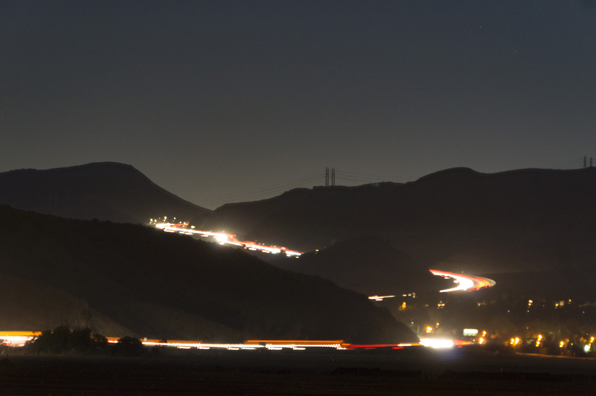 Sony E 18-200mm F3.5-6.3 OSS sample photo. Conejo grade at night, august 2015 photography