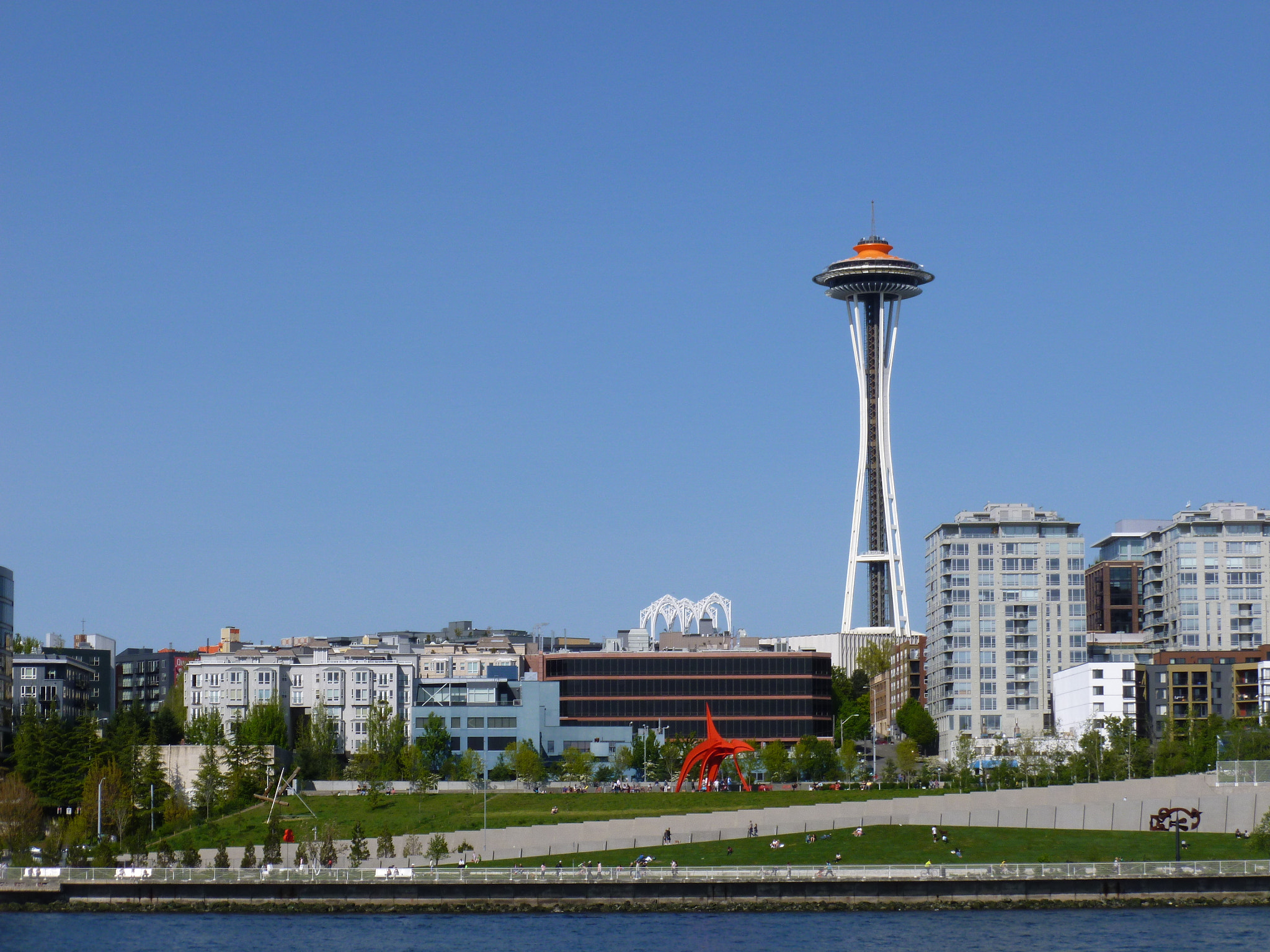 Panasonic DMC-FH25 sample photo. Space needle and waterfront, may 2012 photography