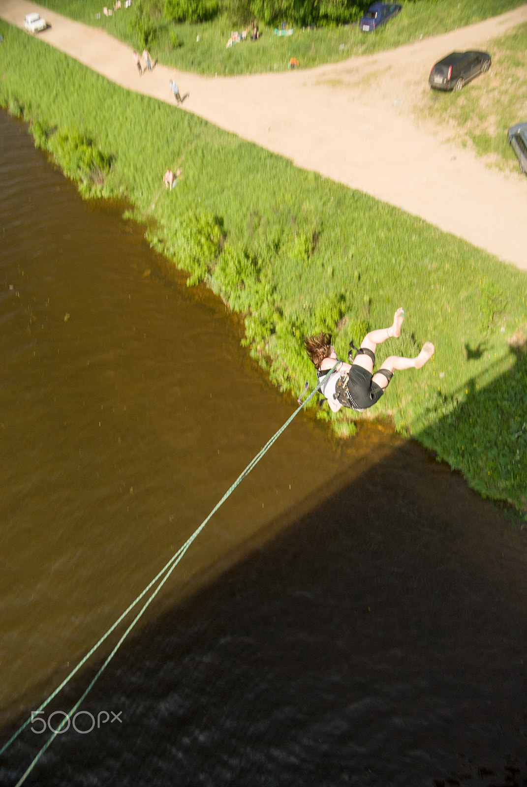 Nikon D200 sample photo. Extreme sports ropejumping photography