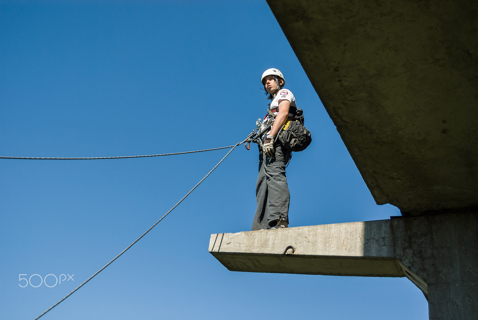 Nikon D200 sample photo. Extreme sports ropejumping photography