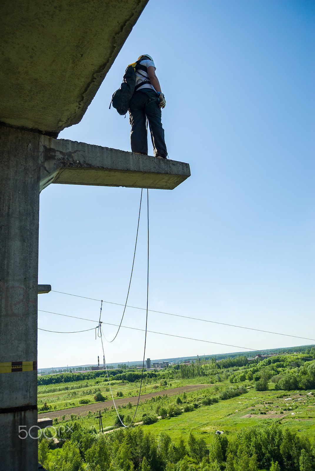 Nikon D200 sample photo. Extreme sports ropejumping photography