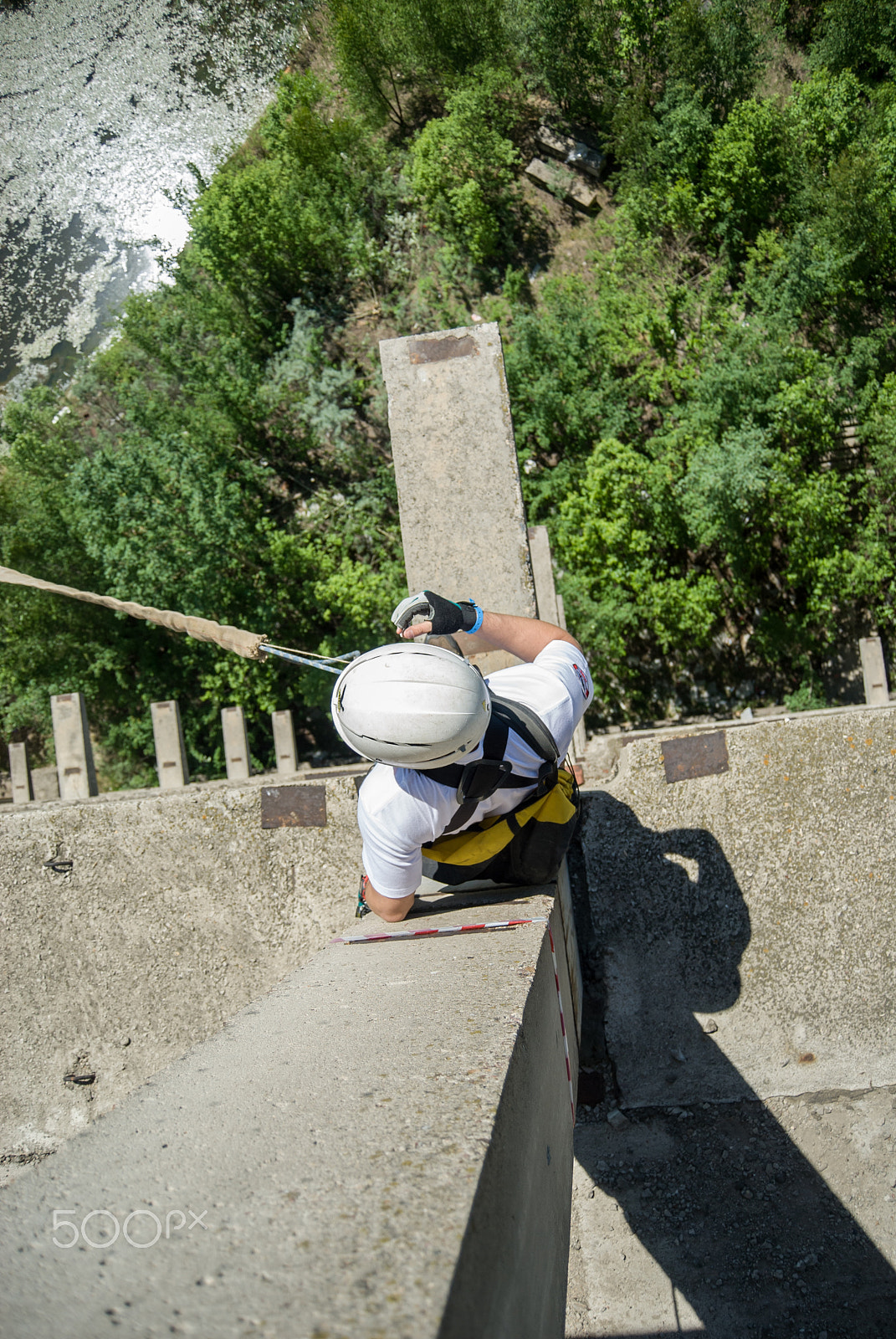 Nikon D200 sample photo. Extreme sports ropejumping photography