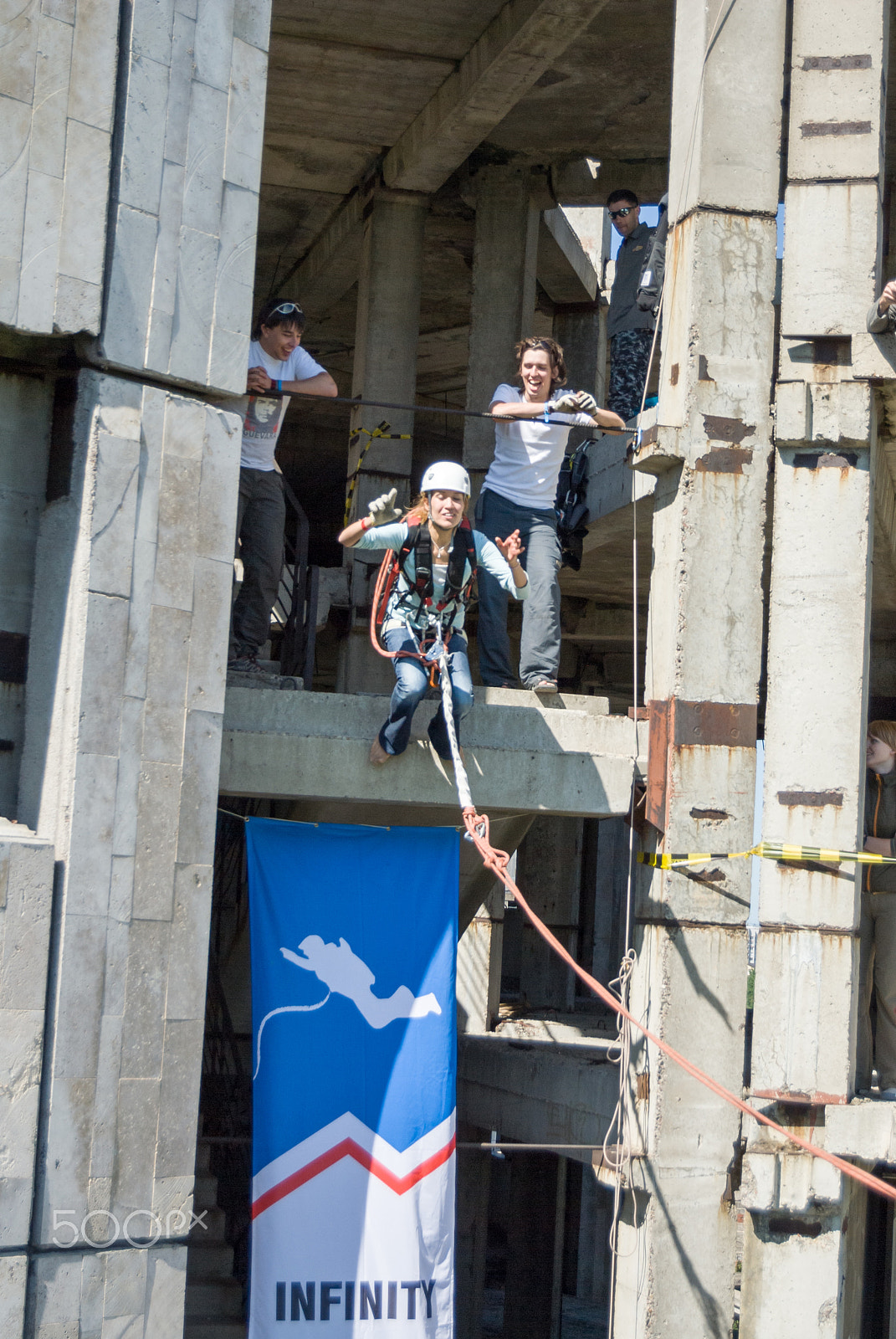 Nikon D200 sample photo. Extreme sports ropejumping photography