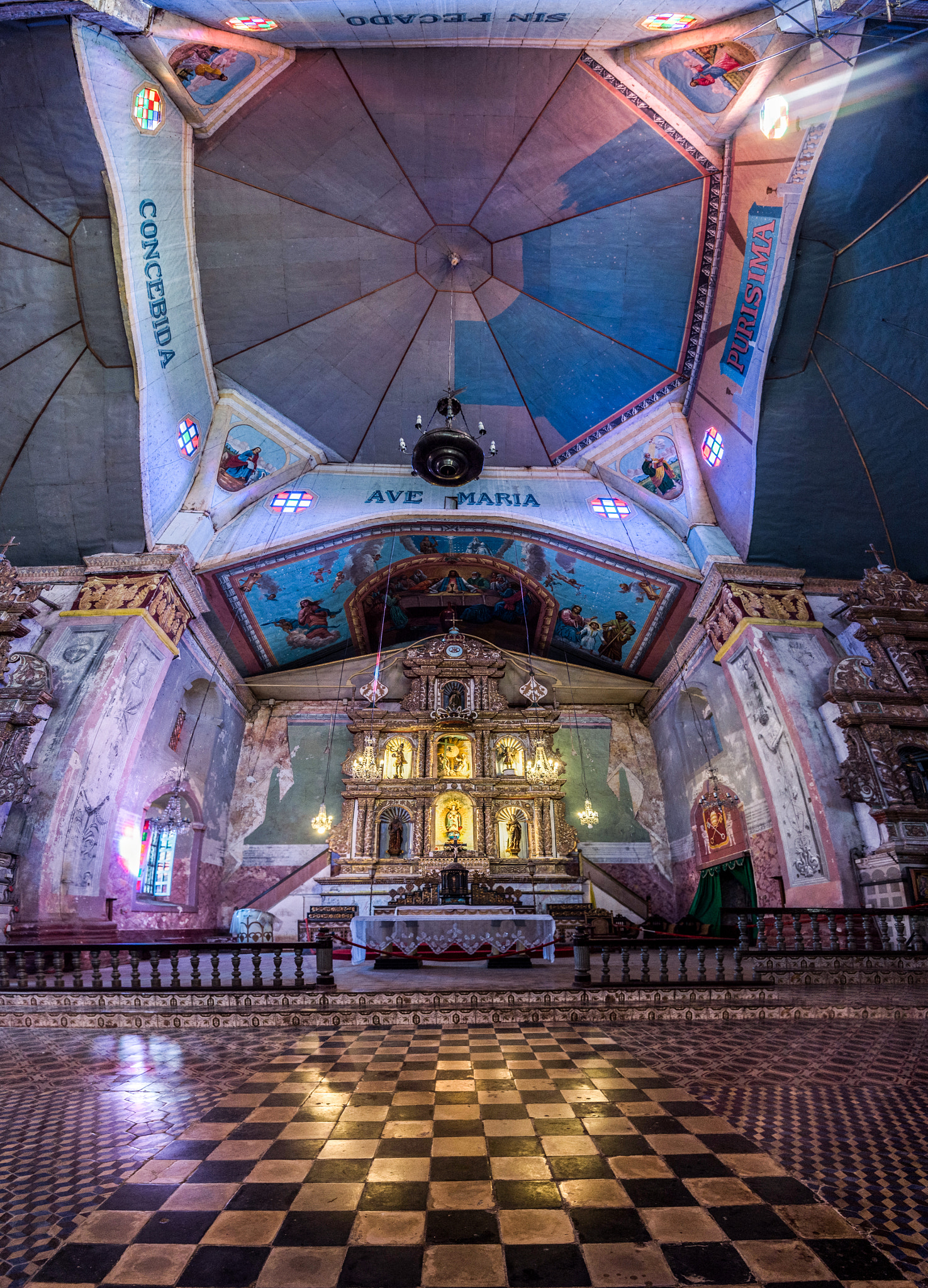 Nikon Df sample photo. Baclayon church vertorama photography