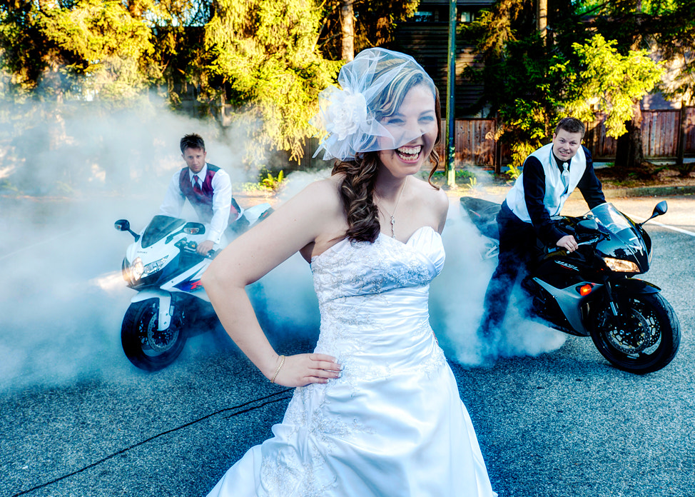 Bride and spinning bike tires by Jozef Povazan on 500px