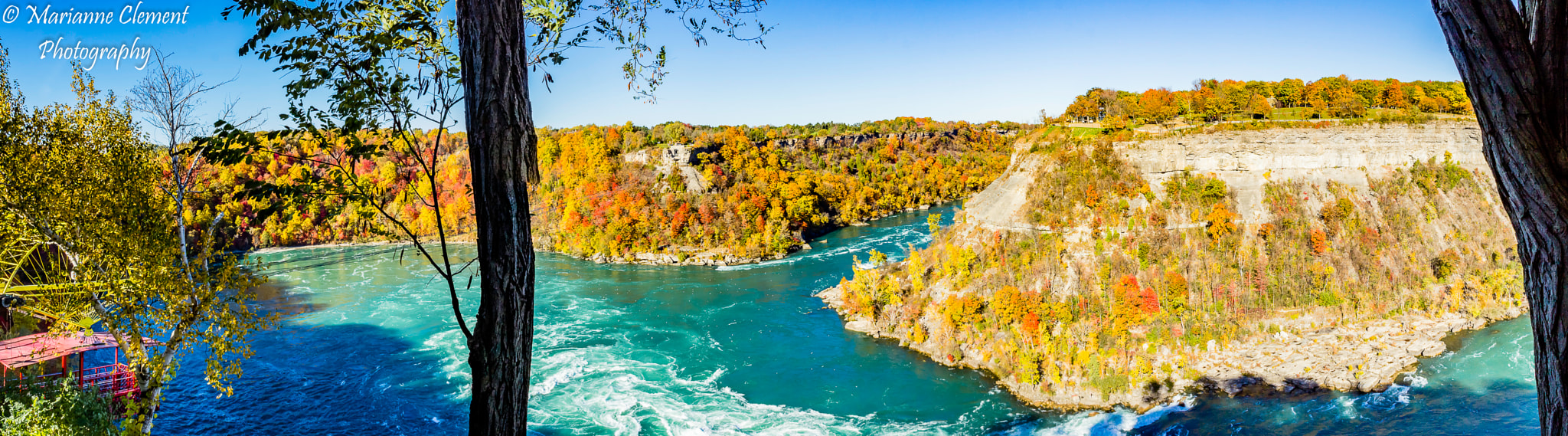 Canon EOS 1200D (EOS Rebel T5 / EOS Kiss X70 / EOS Hi) + Tamron AF 18-270mm F3.5-6.3 Di II VC LD Aspherical (IF) MACRO sample photo. Niagara river areo car pano photography