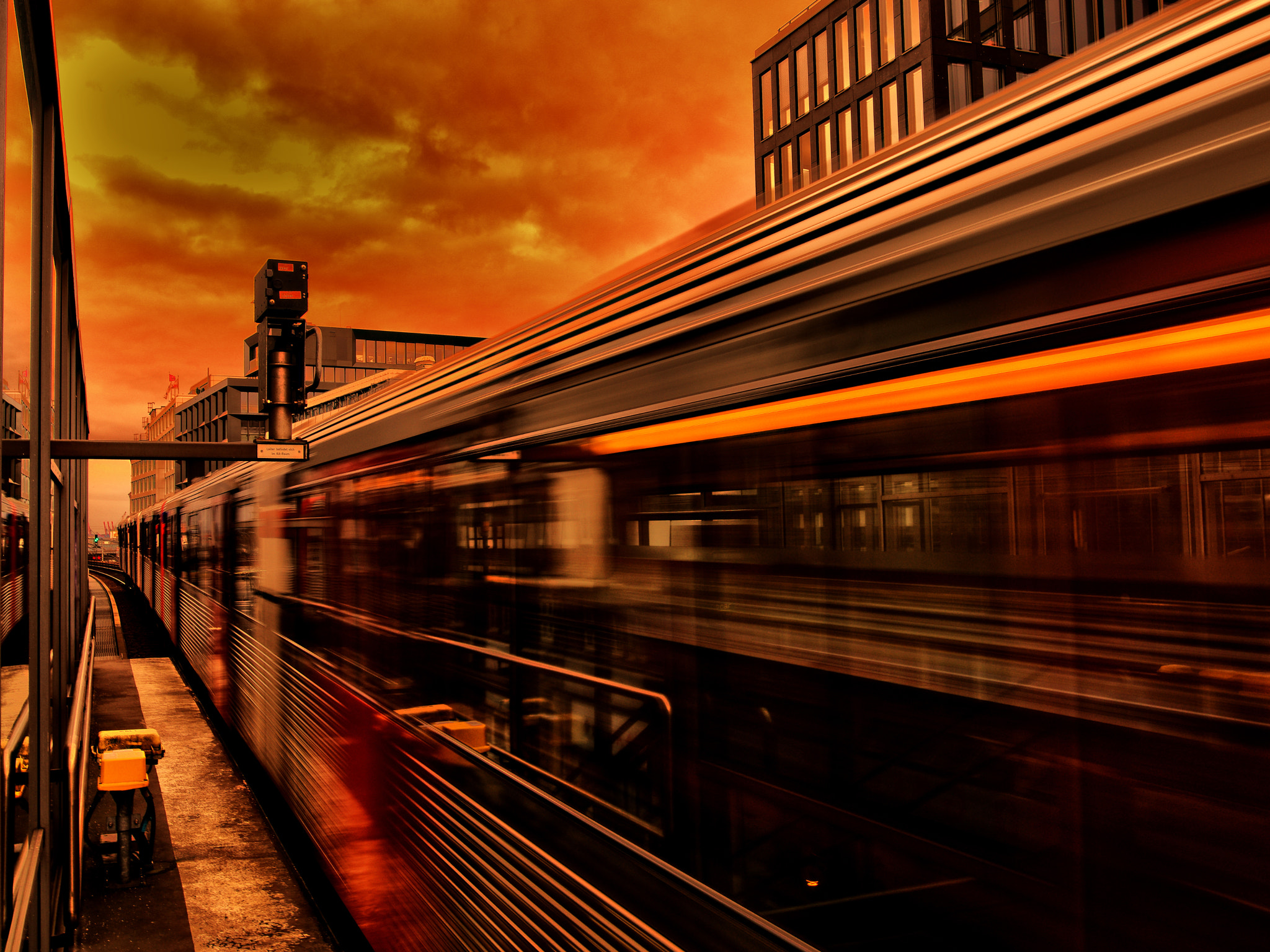 24mm F1.4 sample photo. Speed train photography