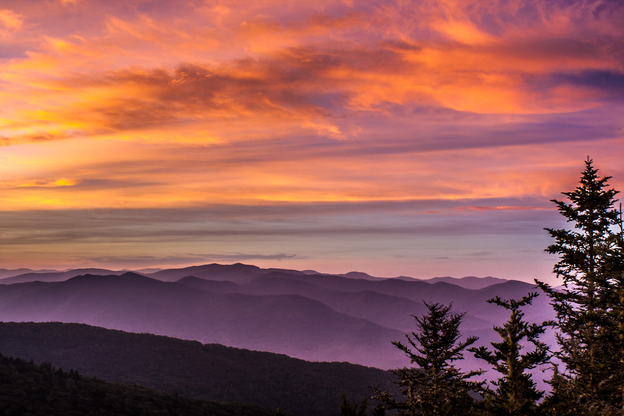 Canon EF 28-90mm f/4-5.6 sample photo. Sunrise at waterrock knob #1 photography