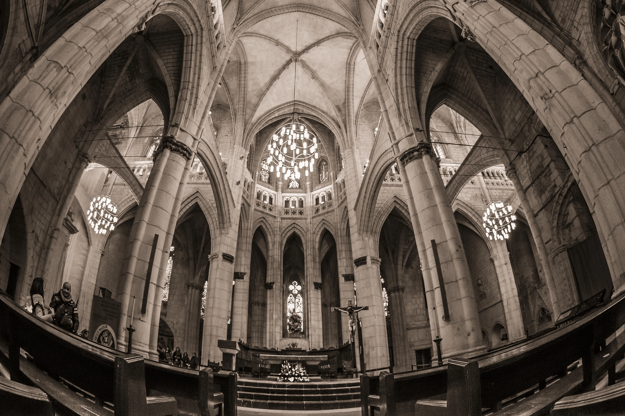 Nikon AF DX Fisheye-Nikkor 10.5mm F2.8G ED sample photo. Interior de la catedral de santa maría, vitoria-gasteiz photography