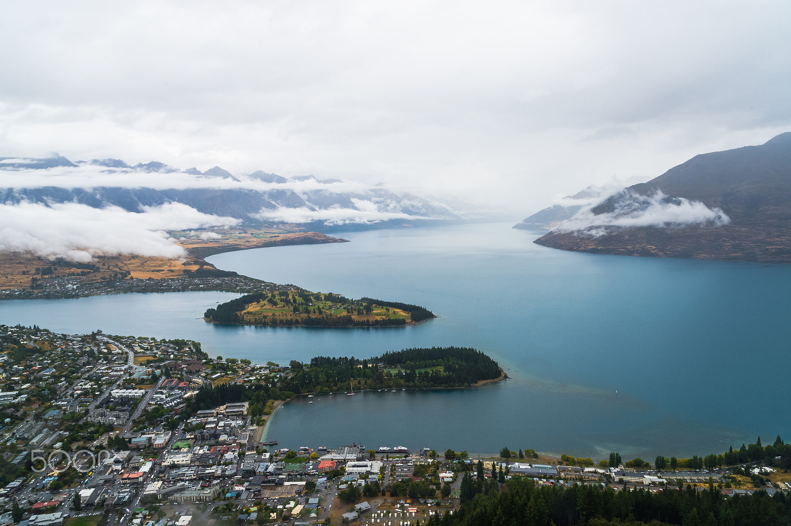 Nikon Df sample photo. Birds eyeview of queenstown photography