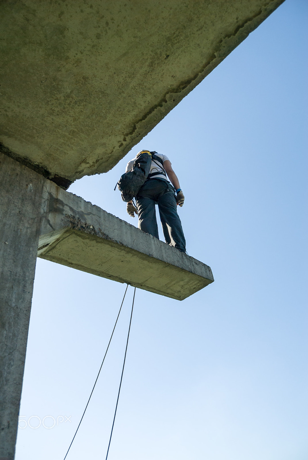 Nikon D200 sample photo. Extreme sports ropejumping photography