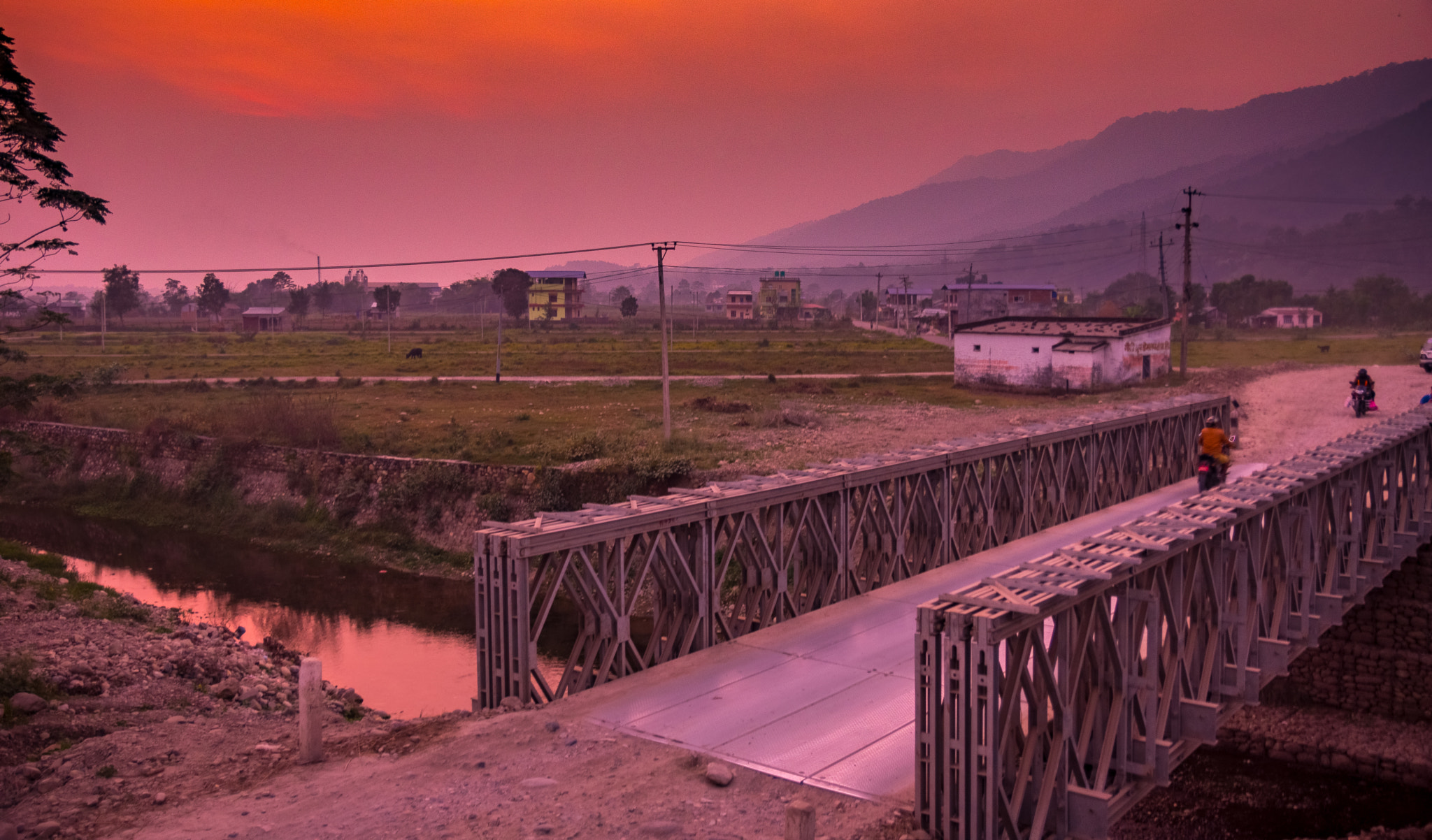 Sony SLT-A77 + Sigma 17-50mm F2.8 EX DC HSM sample photo. Temporary bridge in nepal photography
