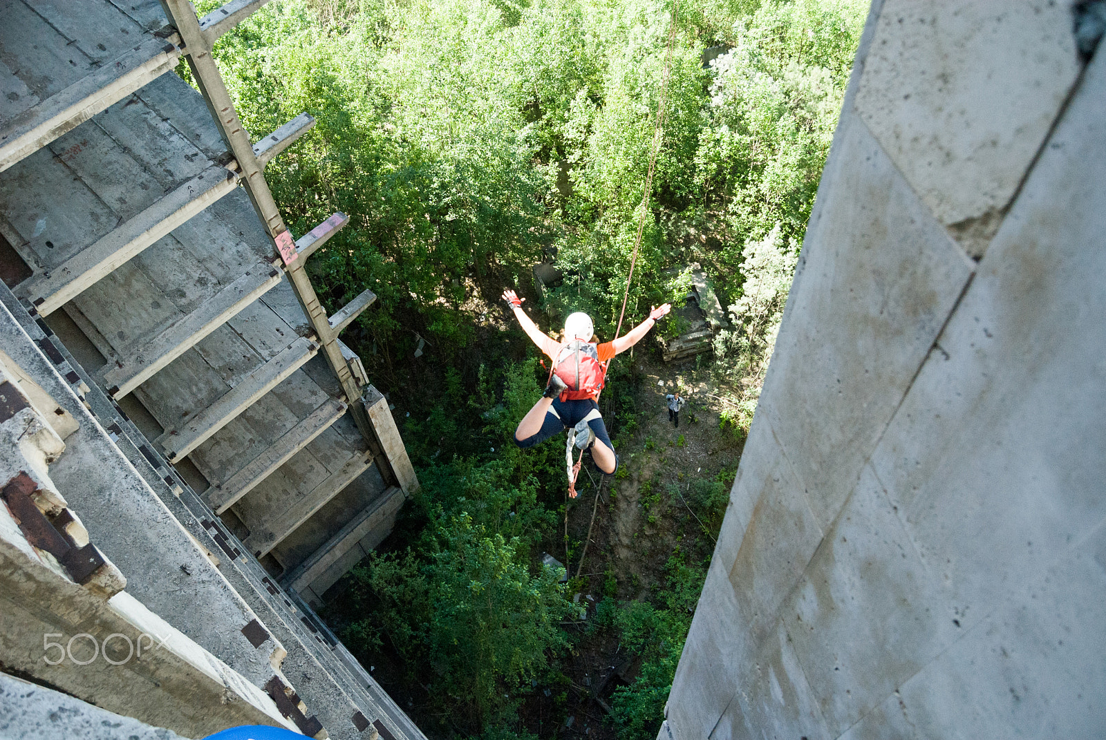Nikon D200 sample photo. Extreme sports ropejumping photography