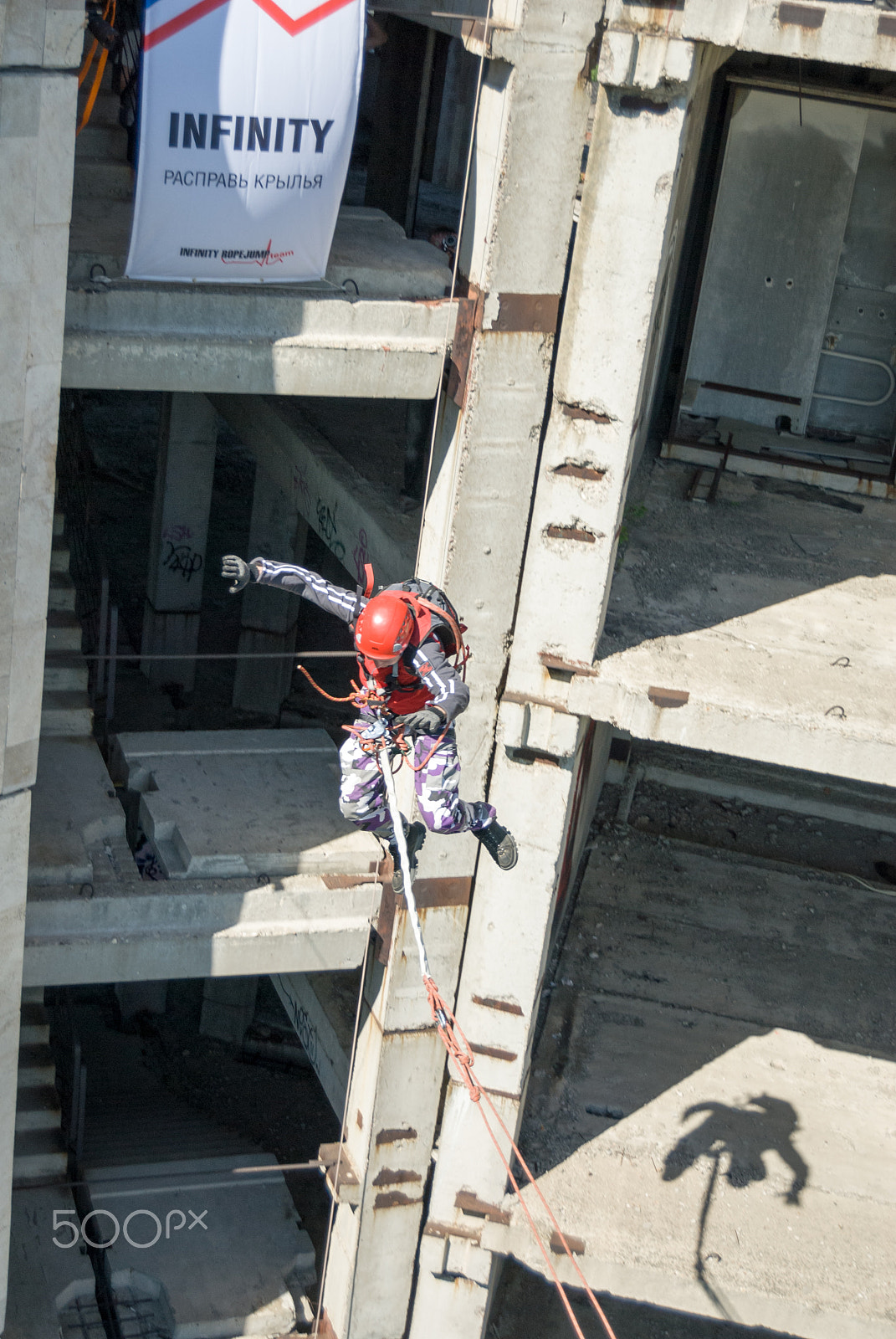 Nikon D200 sample photo. Extreme sports ropejumping photography