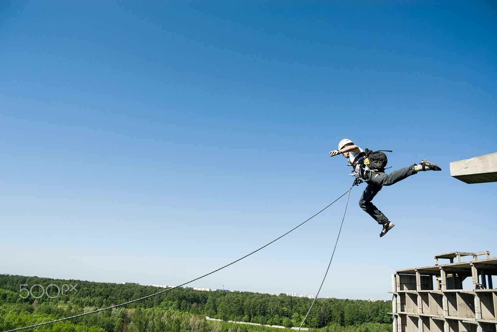 Nikon D200 sample photo. Extreme sports ropejumping photography