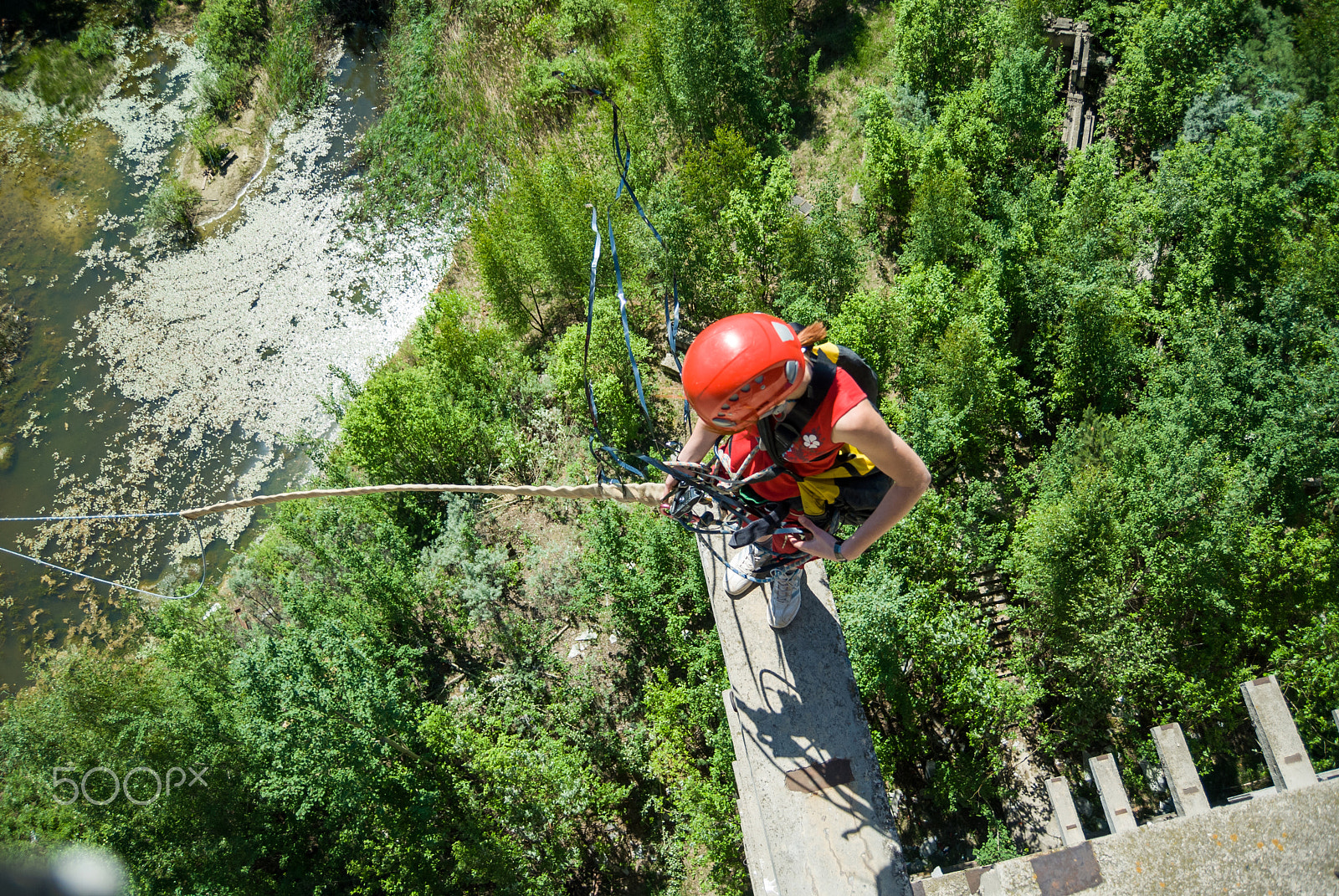 Nikon D200 sample photo. Extreme sports ropejumping photography