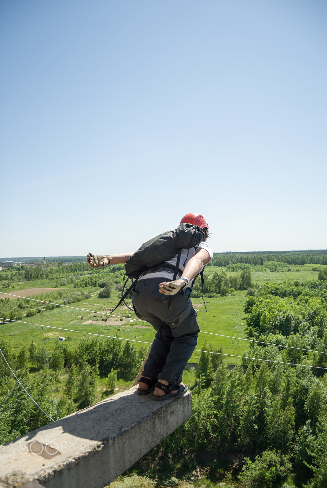Nikon D200 sample photo. Extreme sports ropejumping photography