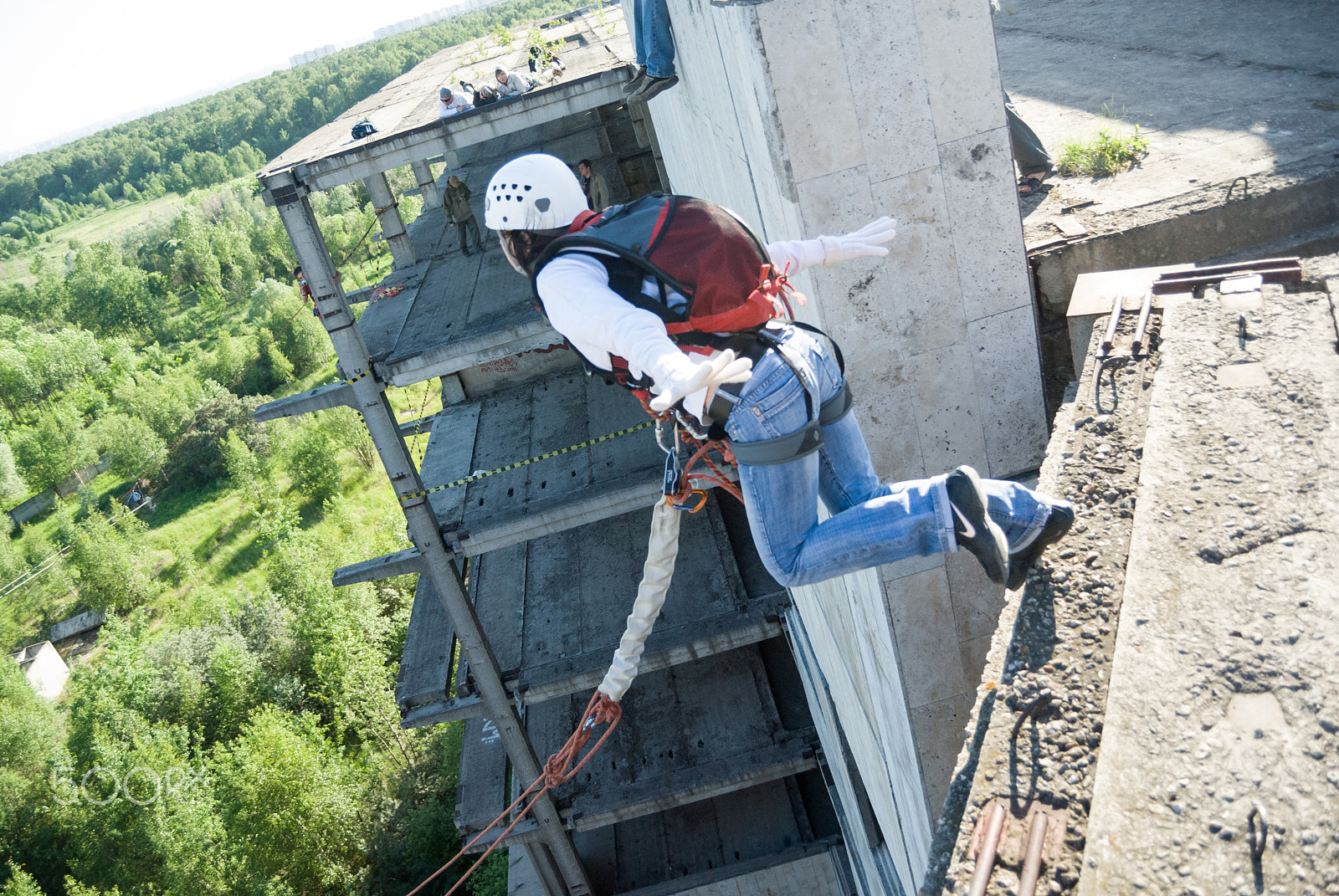 Nikon D200 sample photo. Extreme sports ropejumping photography