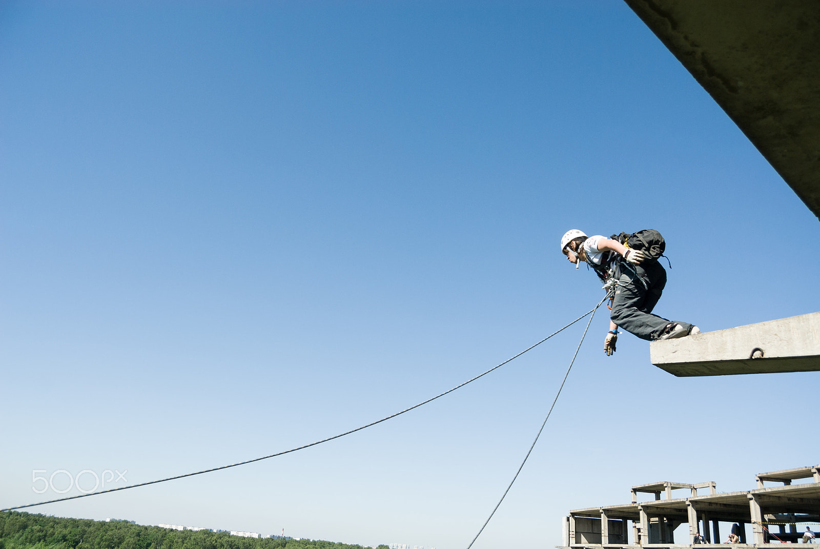 Nikon D200 sample photo. Extreme sports ropejumping photography
