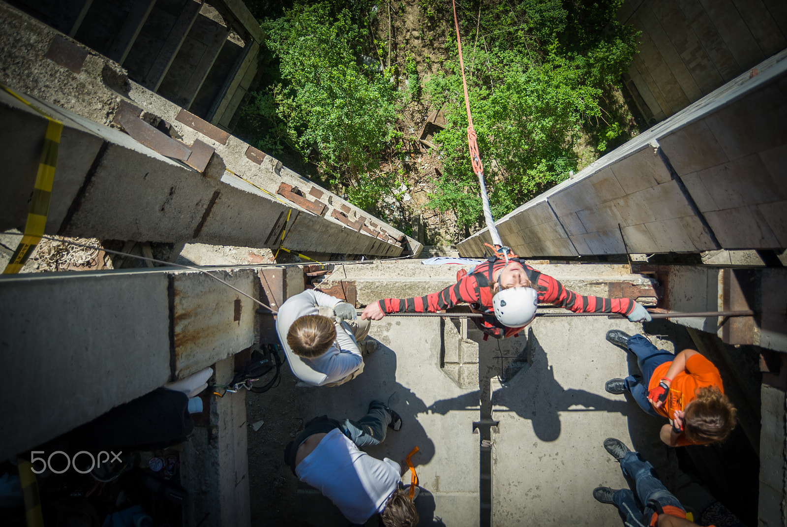Nikon D200 sample photo. Extreme sports ropejumping photography