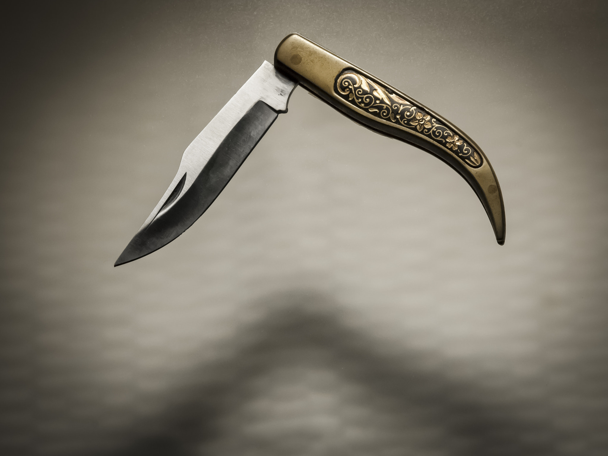 Nikon D2X sample photo. Fying knife photography
