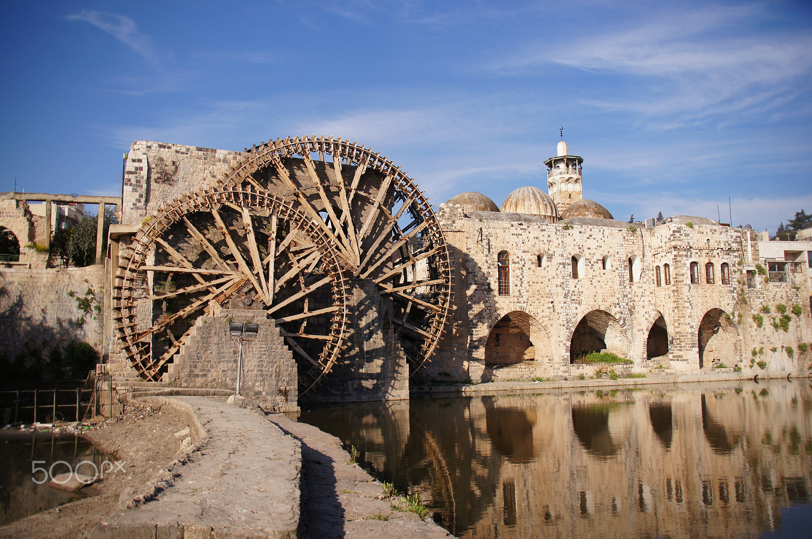 Sony SLT-A55 (SLT-A55V) + Sigma 18-200mm F3.5-6.3 DC sample photo. Watermill of hama , syria photography