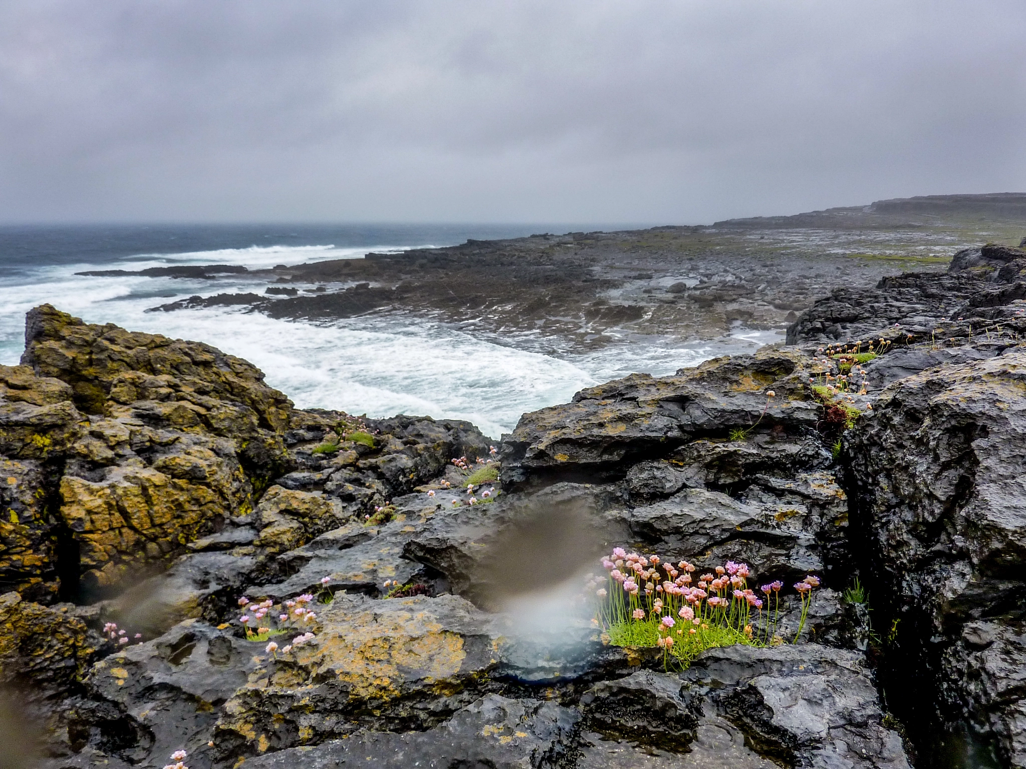 Panasonic DMC-ZS3 sample photo. Stormy irish coast photography