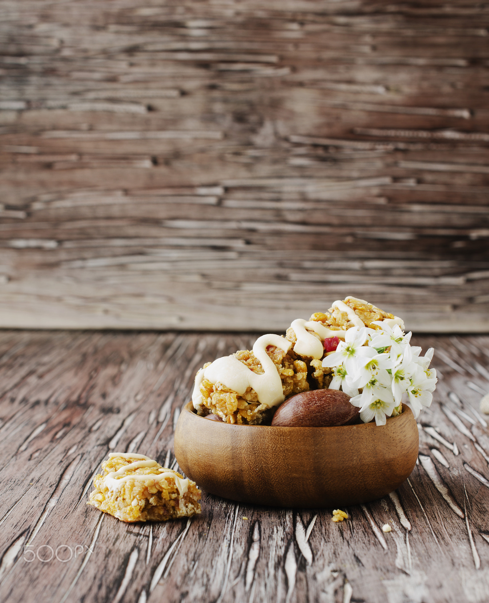 Cookies of cereals with fruit and nuts