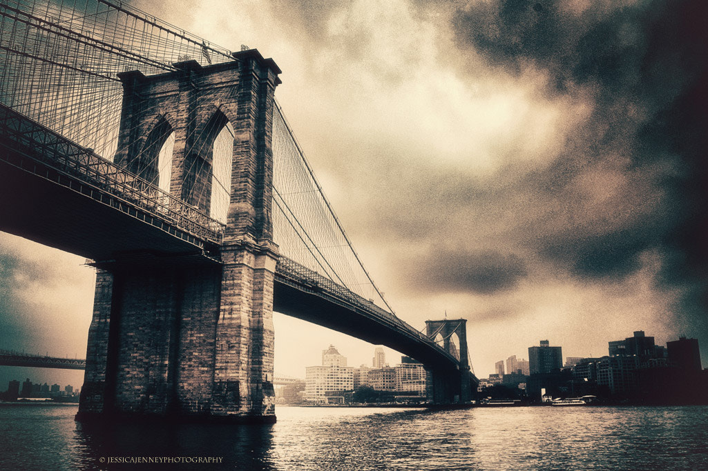 Sigma 17-70mm F2.8-4 DC Macro OS HSM sample photo. Brooklyn bridge vintage photography