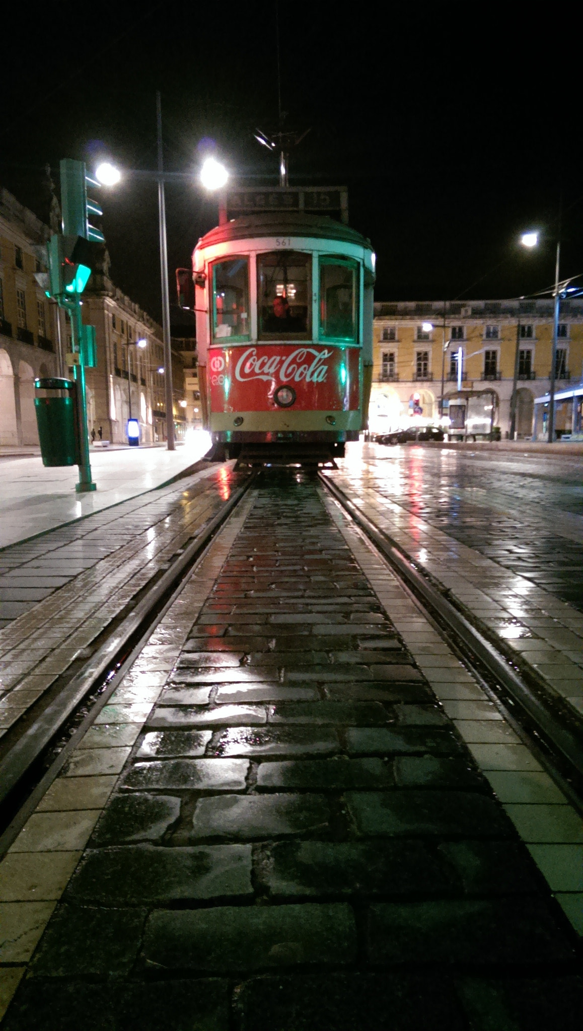HTC ONE MINI sample photo. Night tram photography