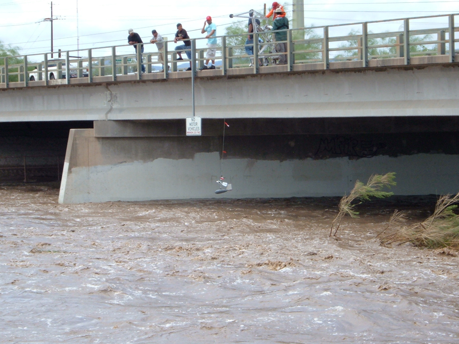 Fujifilm FinePix A340 sample photo. Rillito river flood, tucson, arizona photography