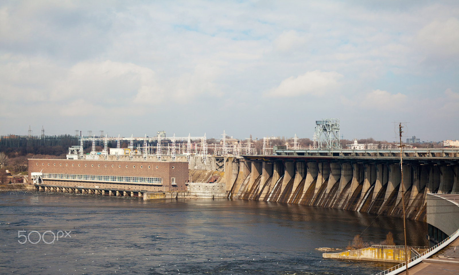 Canon EF 28-90mm f/4-5.6 sample photo. Spillway of river dam photography