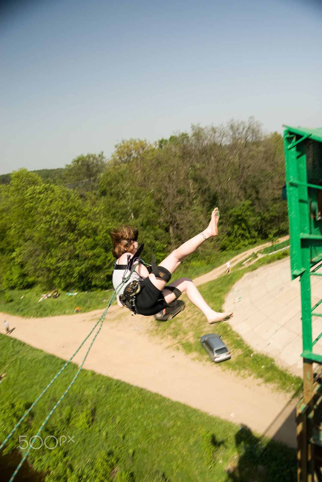 Nikon D200 sample photo. Extreme ropejumping photography